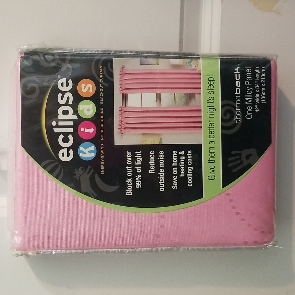 84" x 42" Eclipse Kids Thermal Blackout Panel, Pink